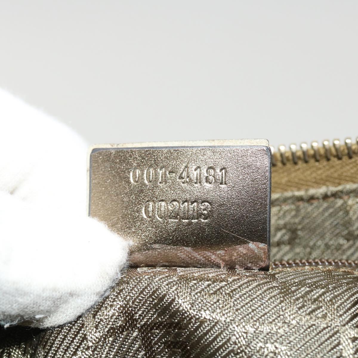 GUCCI Sherry Line Shoulder Bag Canvas Gold  ac1764