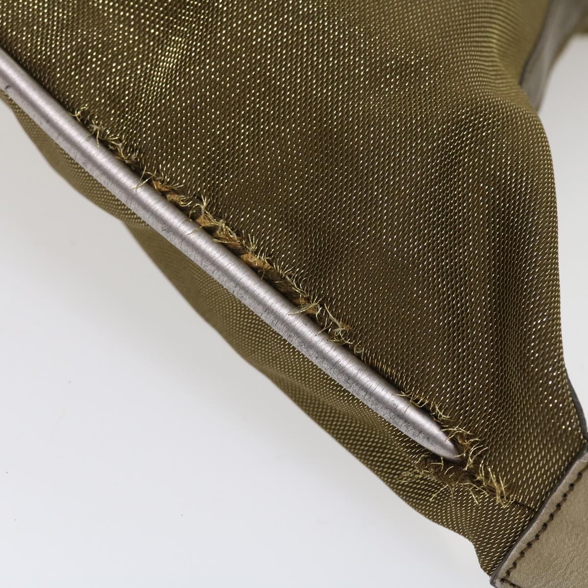 GUCCI Sherry Line Shoulder Bag Canvas Gold  ac1764