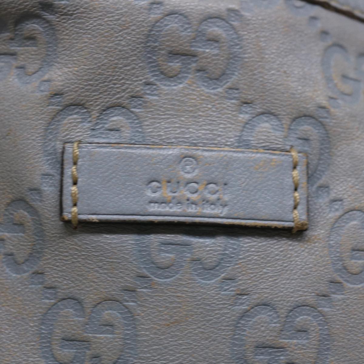 GUCCI GG Canvas Shoulder Bag Leather Light Blue 197953  ac1765