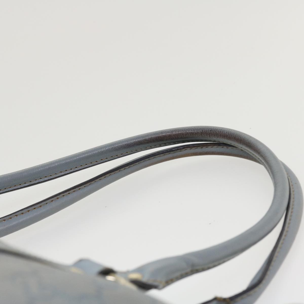 GUCCI GG Canvas Shoulder Bag Leather Light Blue 197953  ac1765