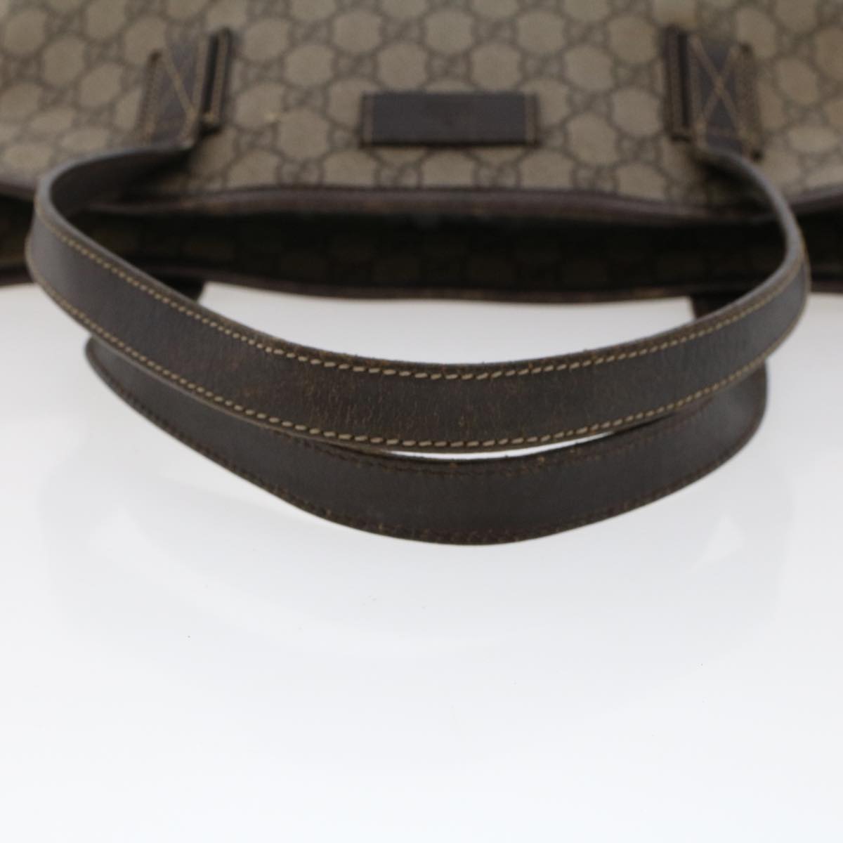 GUCCI GG Canvas Tote Bag PVC Leather Beige 211138  ac1991