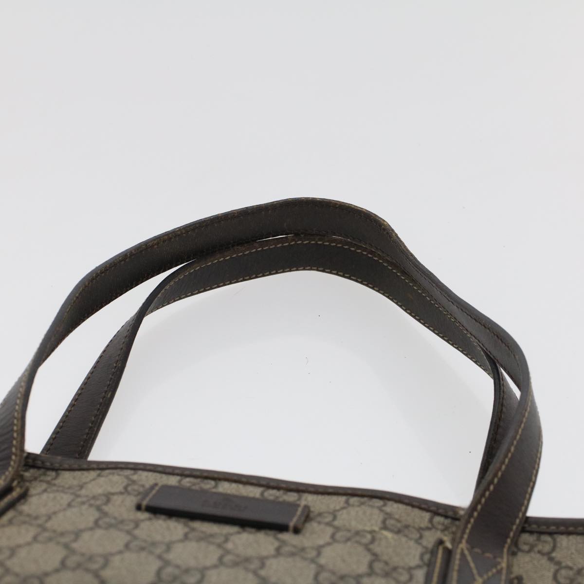 GUCCI GG Canvas Tote Bag PVC Leather Beige 211138  ac1991