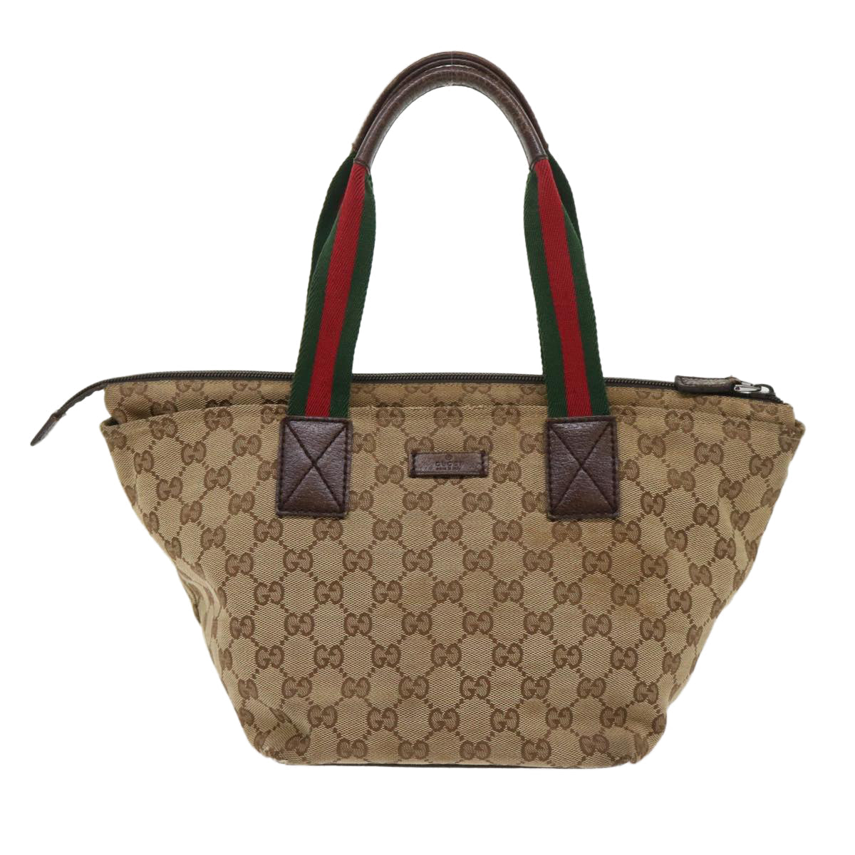 GUCCI GG Canvas Web Sherry Line Tote Bag Beige Red Green 131228  ac2026
