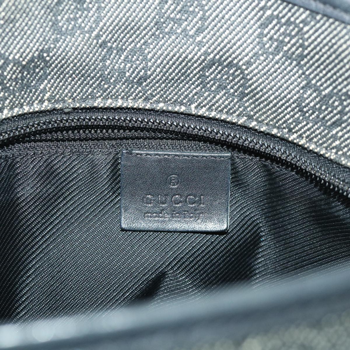 GUCCI GG Canvas Shoulder Bag Leather Black 28893  ac2029