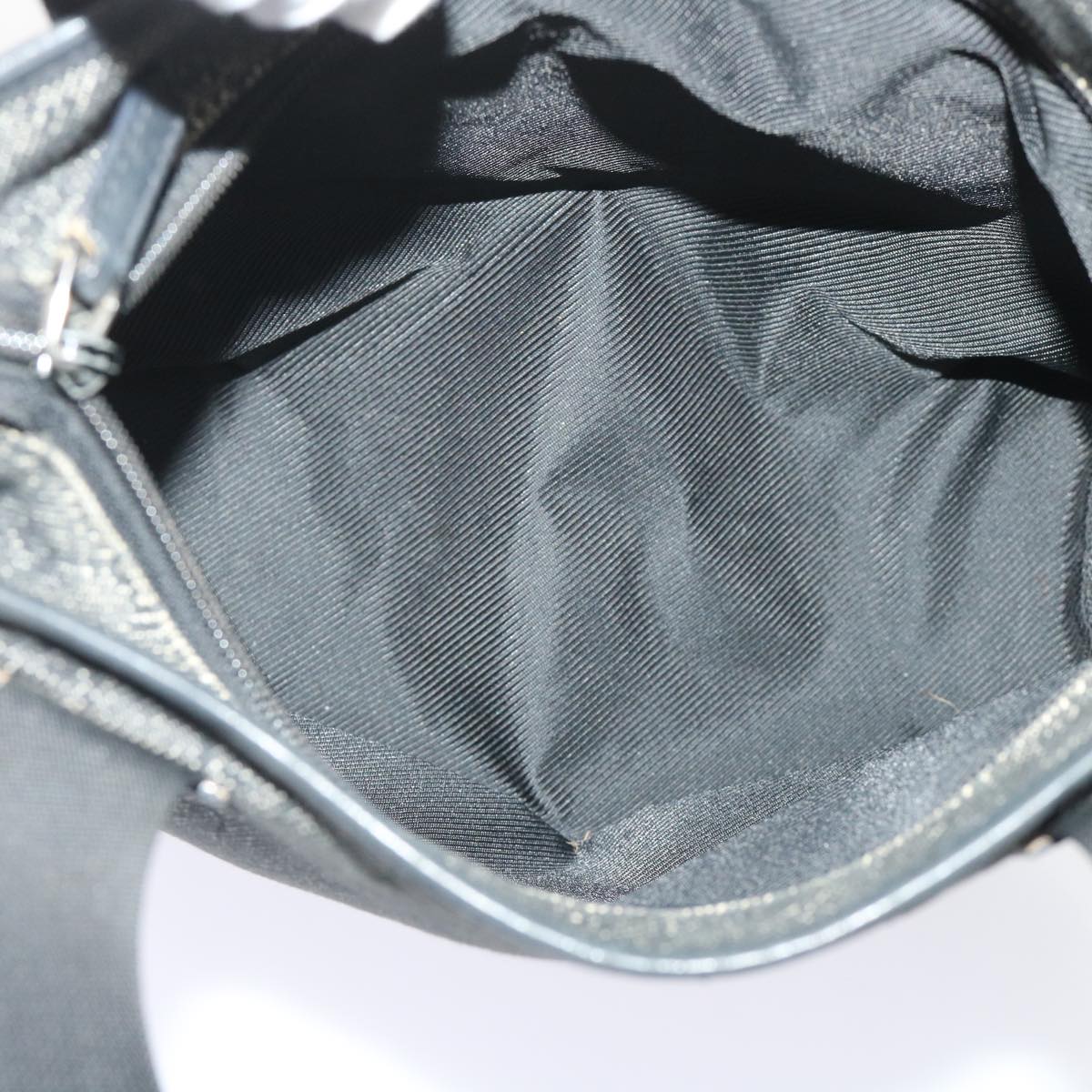 GUCCI GG Canvas Shoulder Bag Leather Black 28893  ac2029