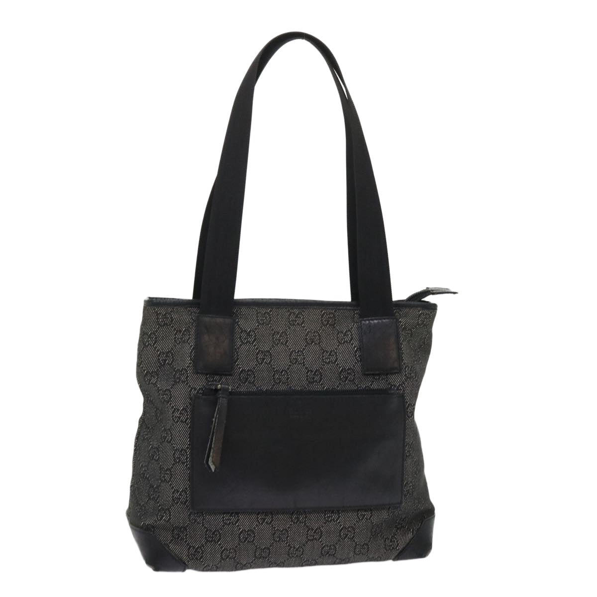 GUCCI GG Canvas Shoulder Bag Leather Black 28893  ac2029