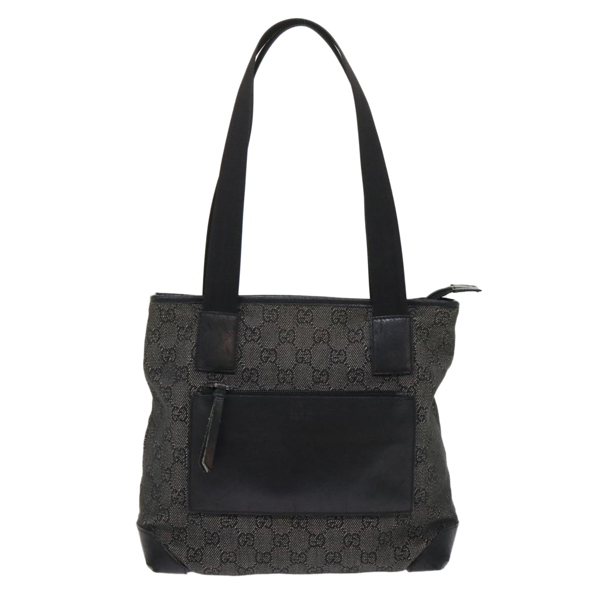 GUCCI GG Canvas Shoulder Bag Leather Black 28893  ac2029
