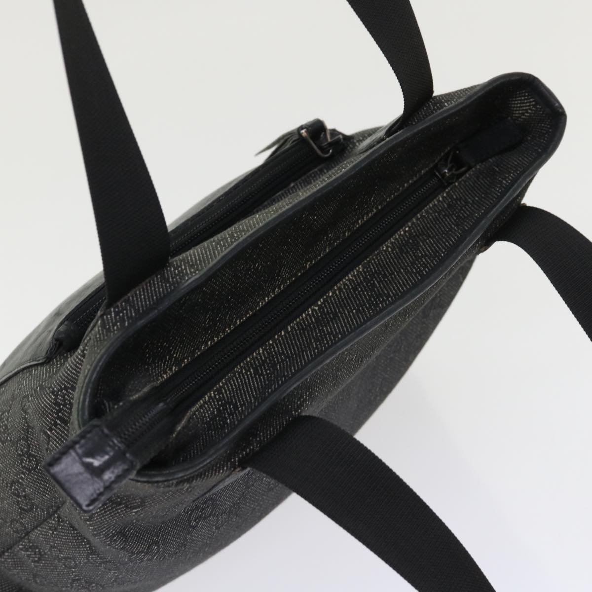 GUCCI GG Canvas Shoulder Bag Leather Black 28893  ac2029