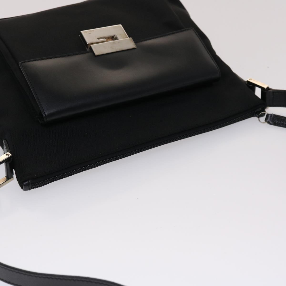 GUCCI Shoulder Bag Nylon Leather Black 00228650504  ac2038