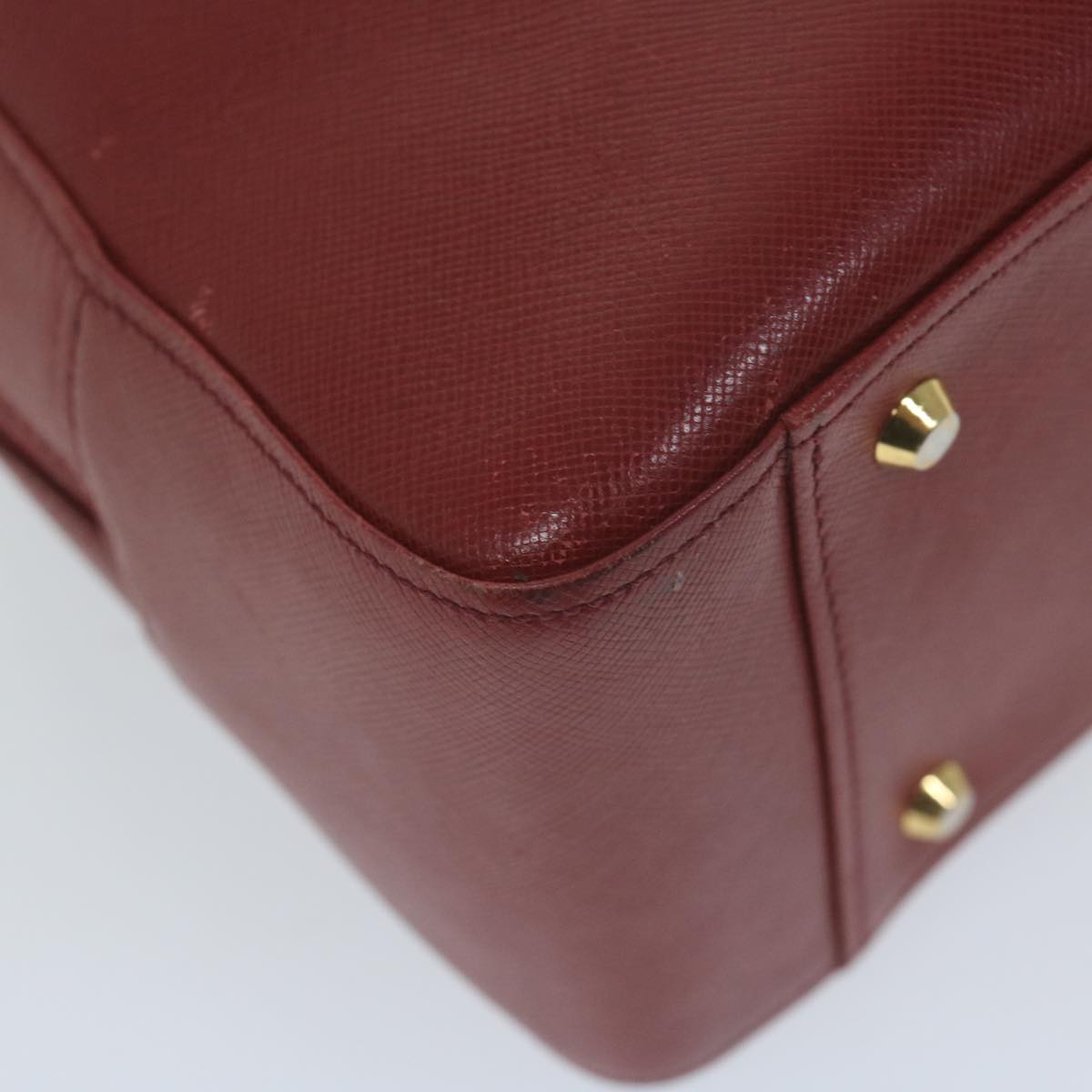 Burberry Shoulder Bag Leather Red Auth ac2696