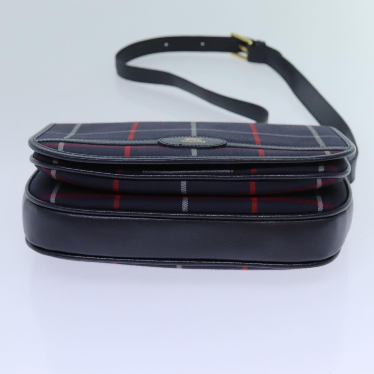 BurberrySs Nova Check Shoulder Bag Canvas Navy Auth ac2919