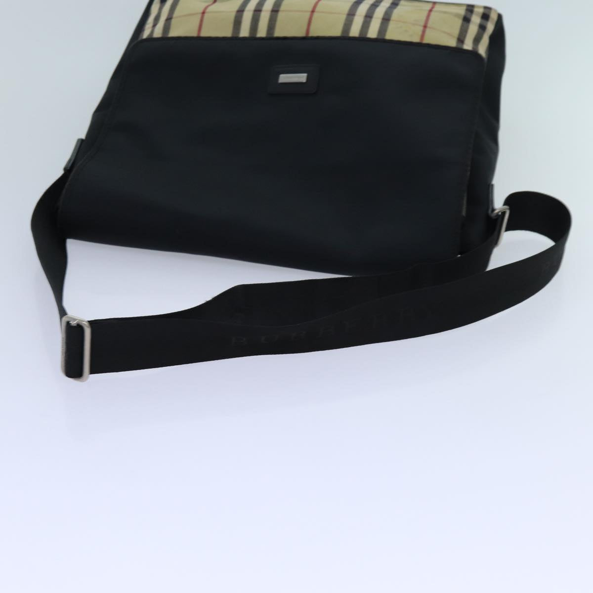 Burberry Nova Check Shoulder Bag Canvas Beige Auth ac2923