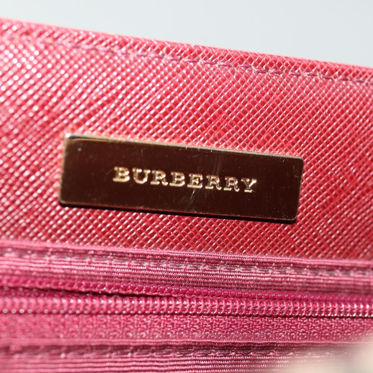 Burberry Nova Check Shoulder Bag Canvas Red Auth ac2926