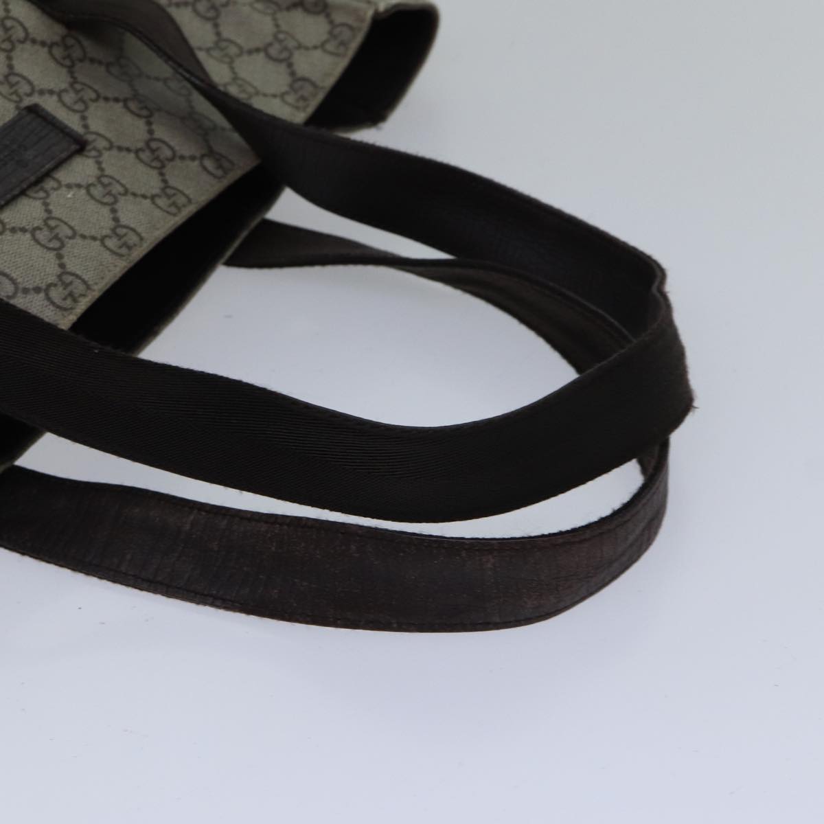 GUCCI GG Canvas Tote Bag Coated Canvas Beige Auth ac3262