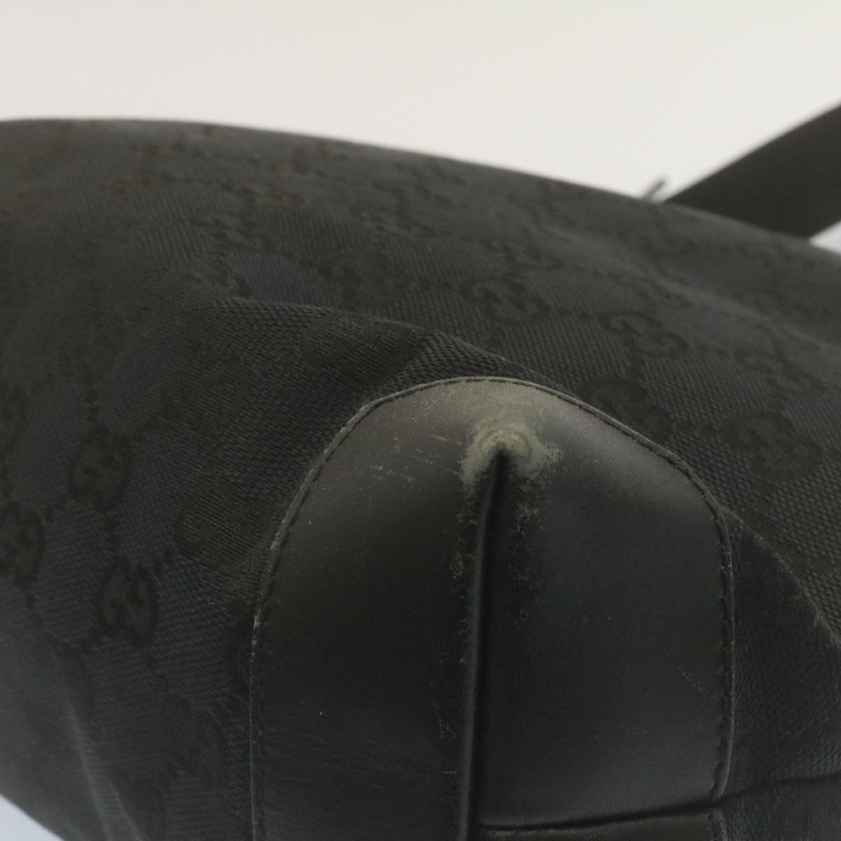 GUCCI GG Canvas Tote Bag Black  ac596