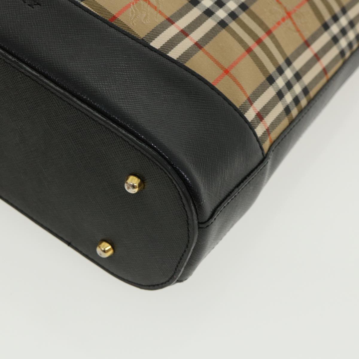 Burberry Nova Check Shoulder Bag Beige Auth am3155