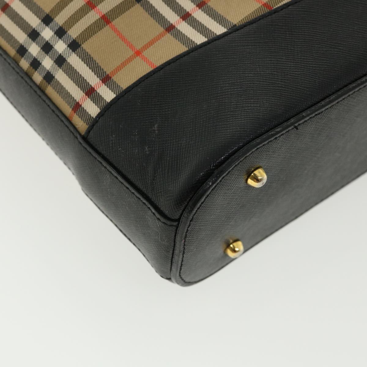 Burberry Nova Check Shoulder Bag Beige Auth am3155