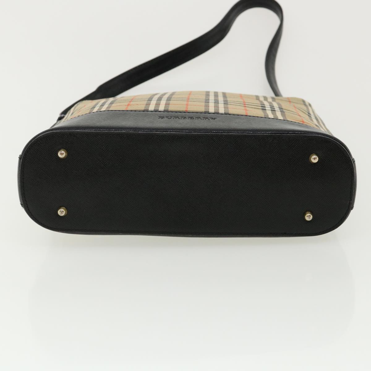 Burberry Nova Check Shoulder Bag Beige Auth am3155