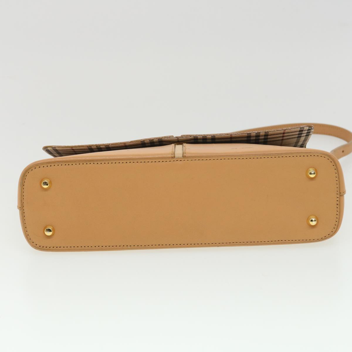 Burberry Shoulder Bag Leather Orange Auth am3721