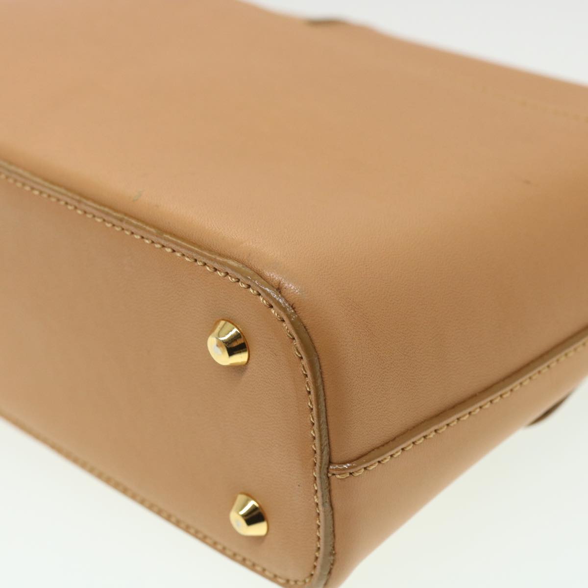 Burberry Shoulder Bag Leather Orange Auth am3721