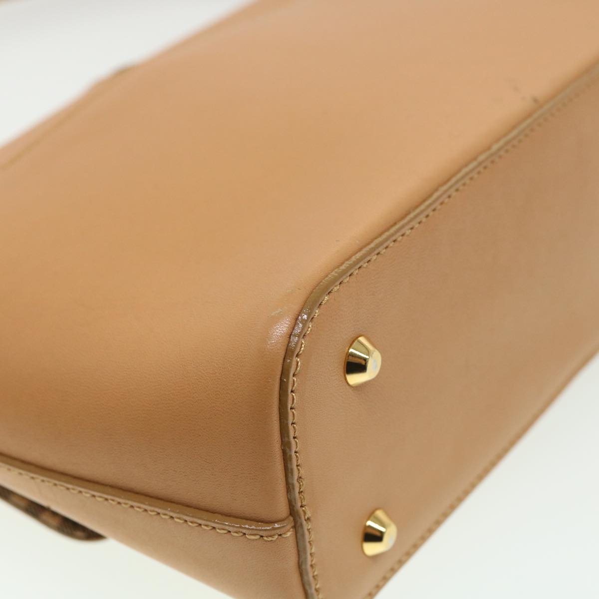 Burberry Shoulder Bag Leather Orange Auth am3721