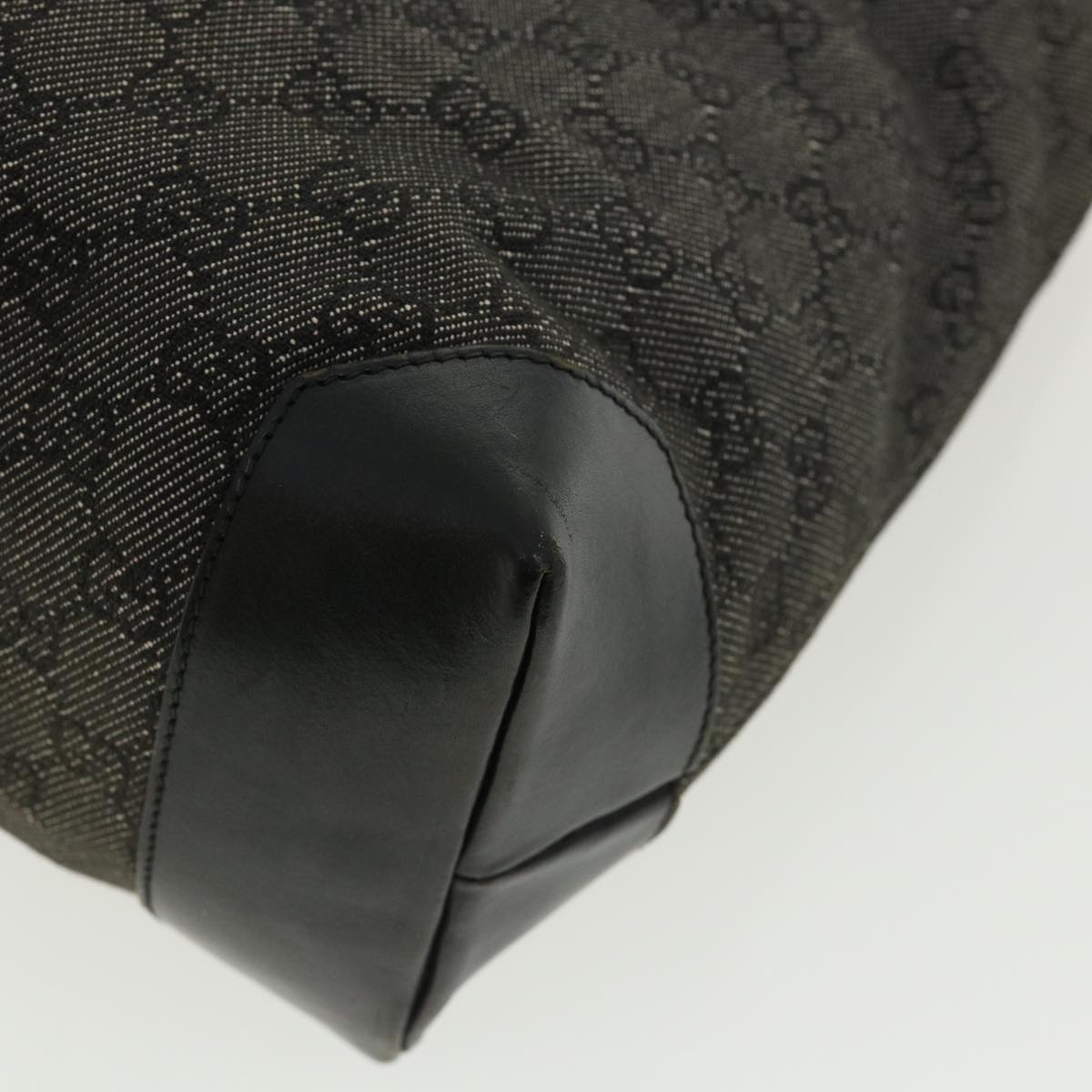 GUCCI GG Canvas Tote Bag Black 34339  am3809