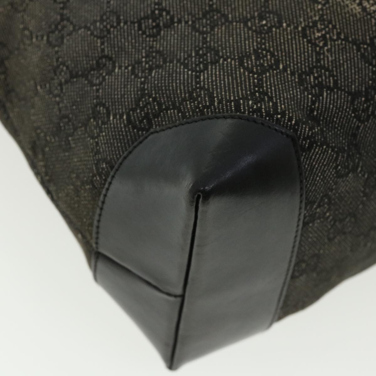 GUCCI GG Canvas Tote Bag Black 34339  am3809
