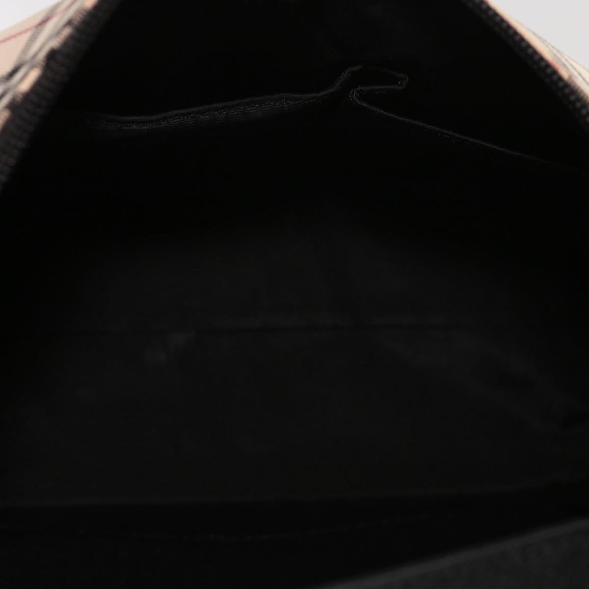 Burberry Nova Check Shoulder Bag Nylon Beige Auth am4137
