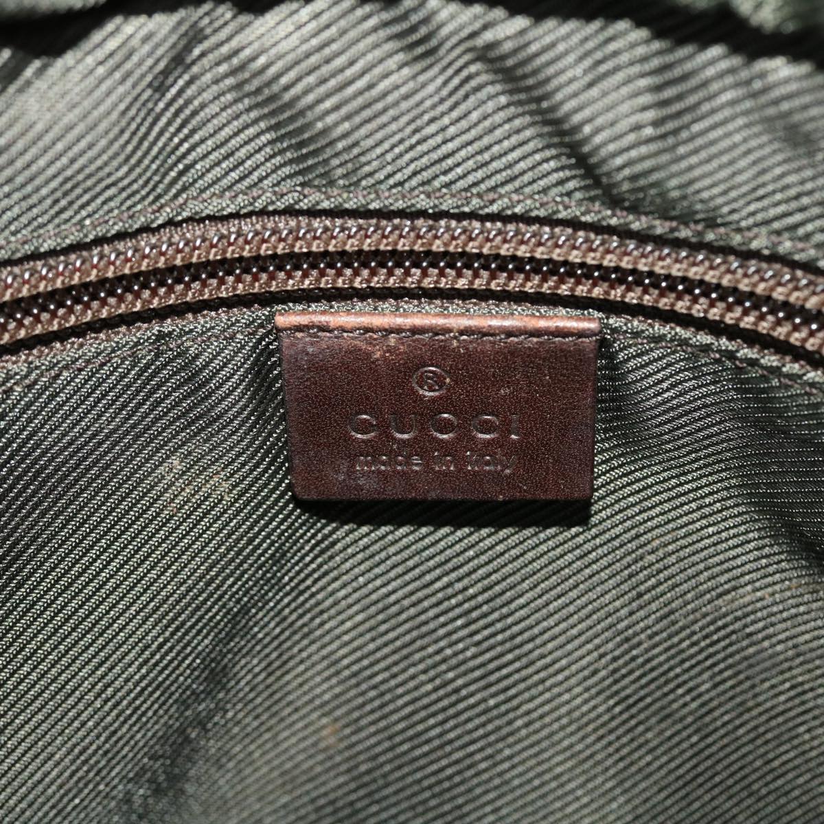 GUCCI GG Canvas Tote Bag Leather Beige 28893  am4545