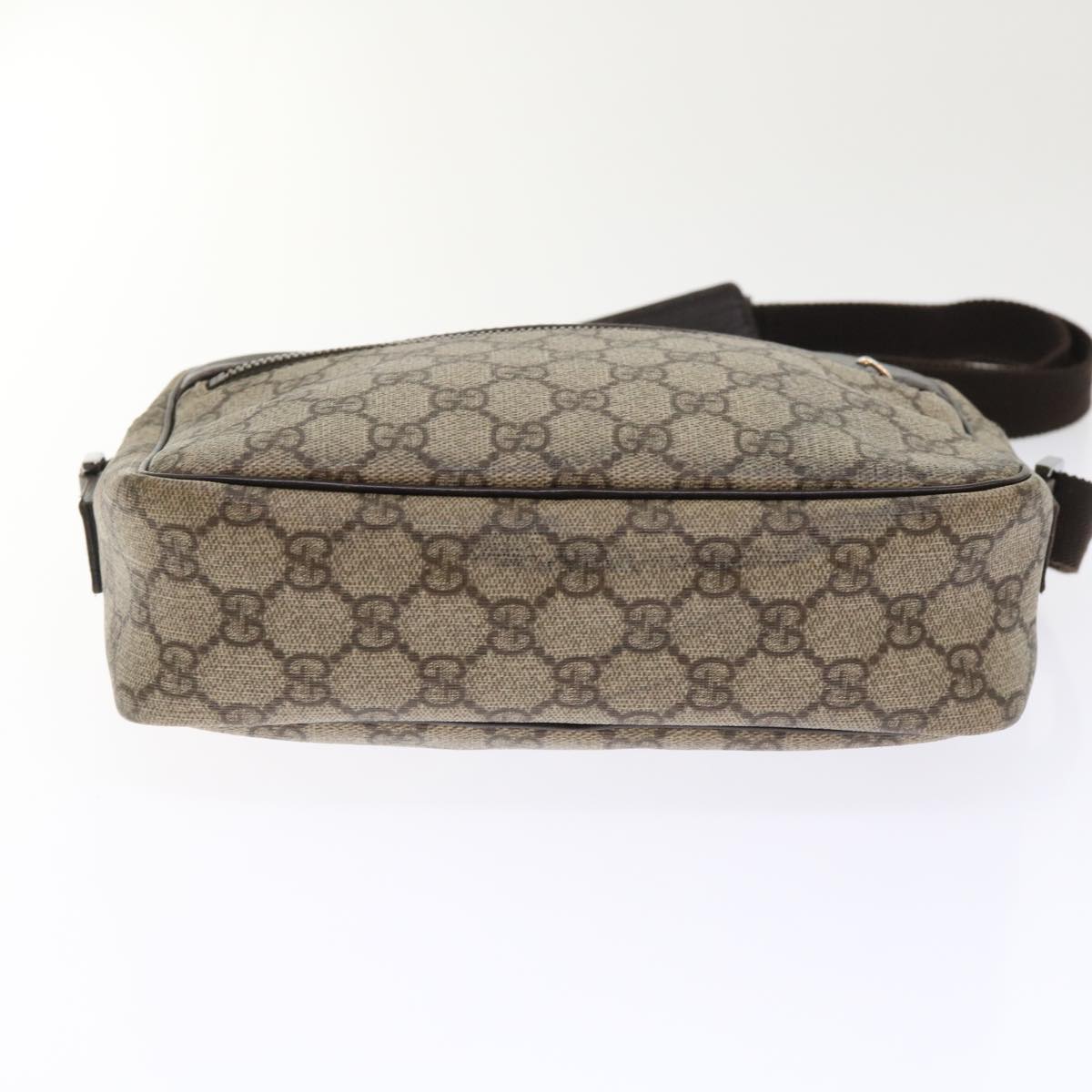 GUCCI GG Canvas Shoulder Bag PVC Leather Beige 114291  am4698