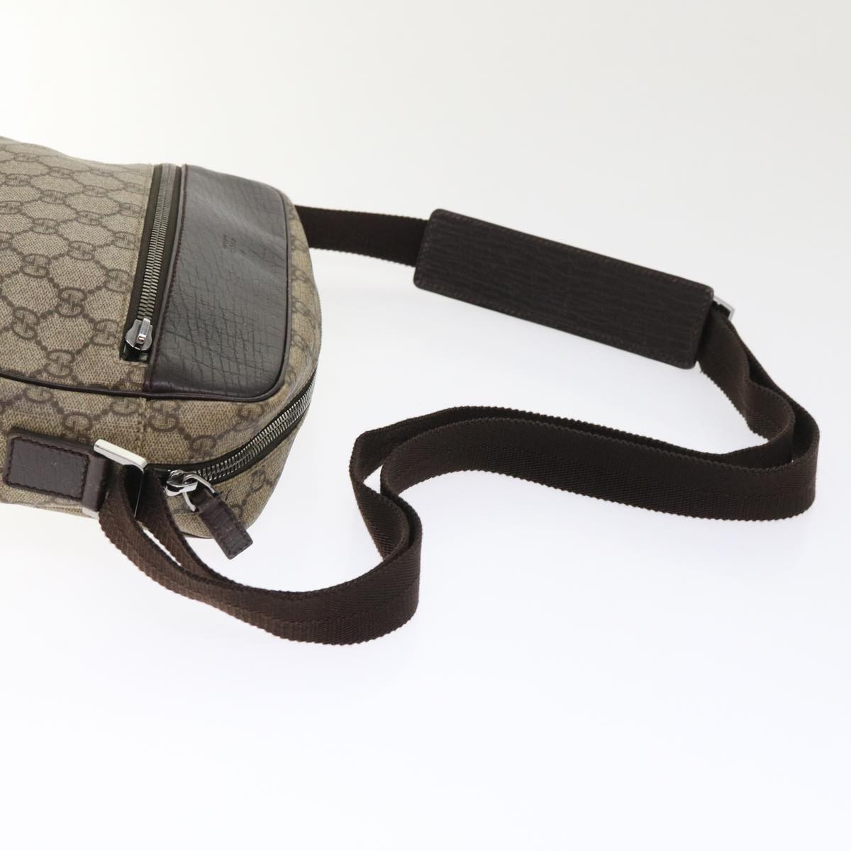 GUCCI GG Canvas Shoulder Bag PVC Leather Beige 114291  am4698