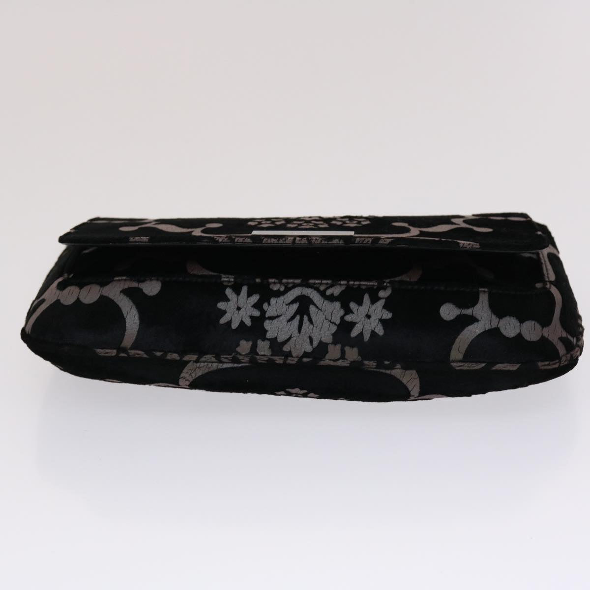 GUCCI Chain Shoulder Bag Velor Black 0013829  am4747