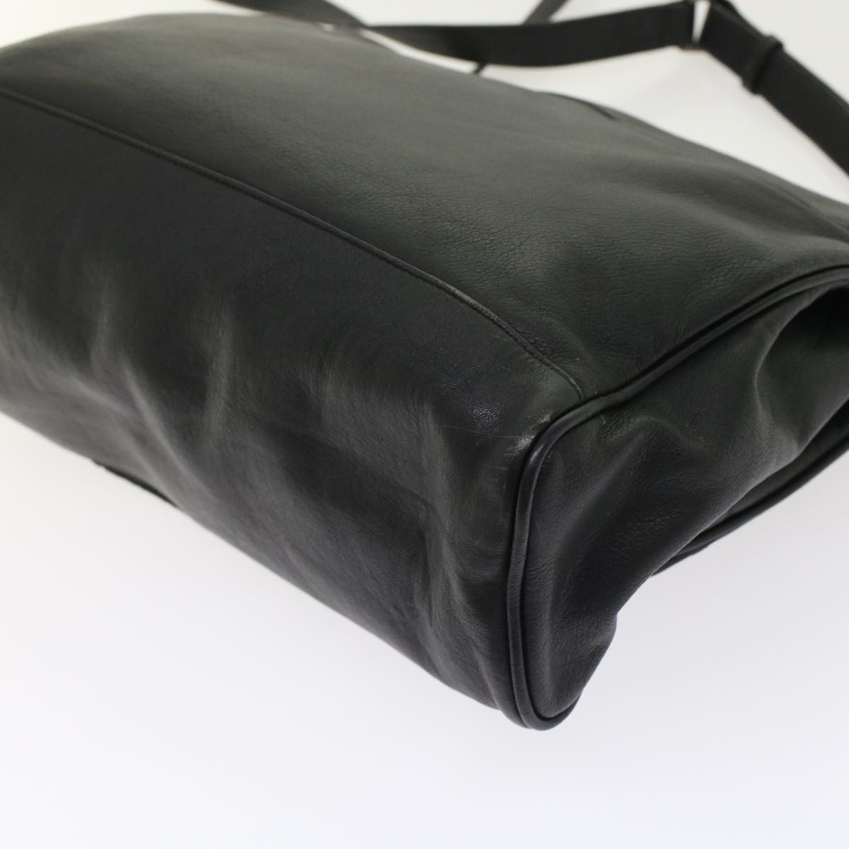 GUCCI Shoulder Bag Suede Leather Black  ar9974