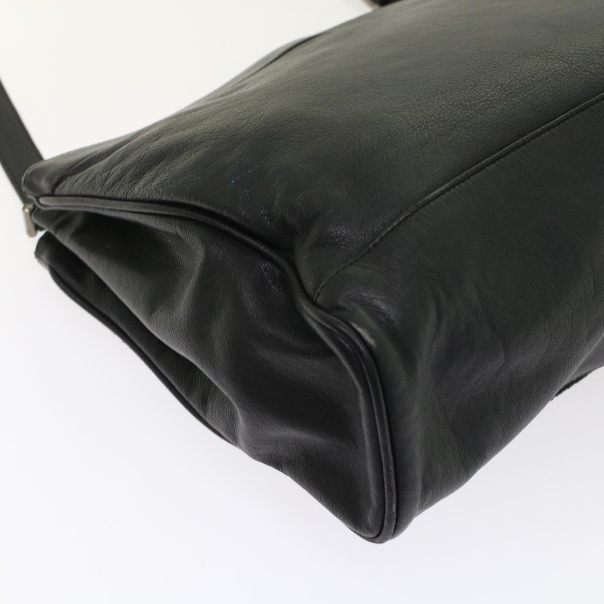 GUCCI Shoulder Bag Suede Leather Black  ar9974