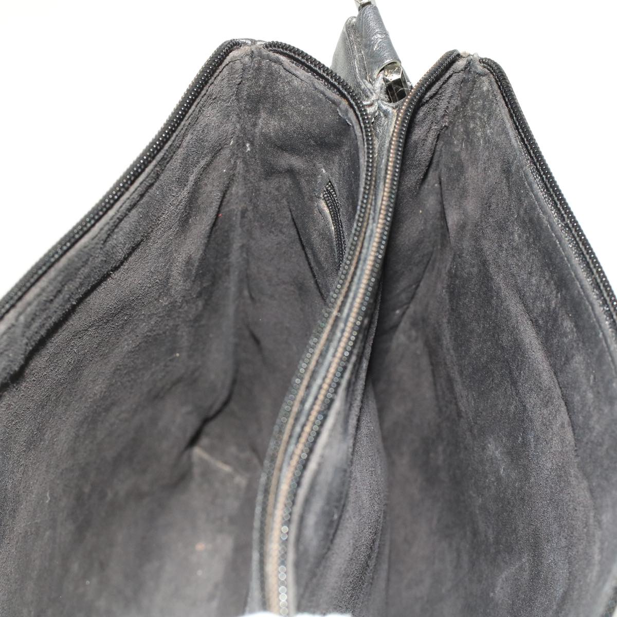 GUCCI Shoulder Bag Suede Leather Black  ar9974