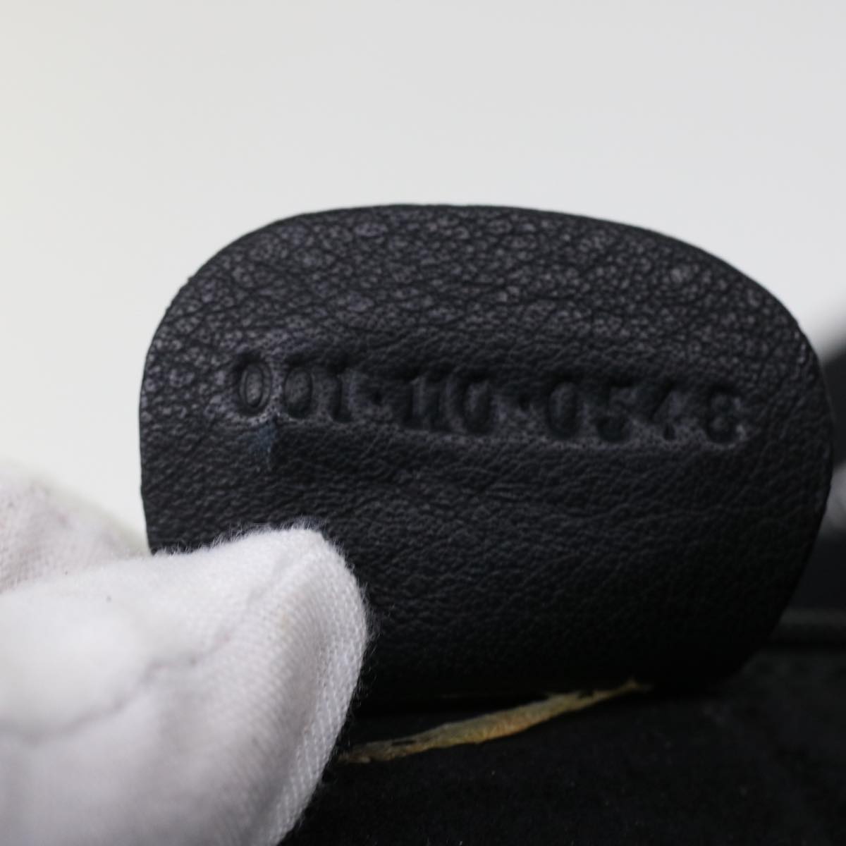 GUCCI Shoulder Bag Suede Leather Black  ar9974