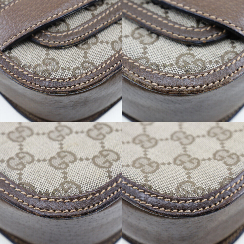 Gucci Old Shoulder Bag Brown Gg Canvas