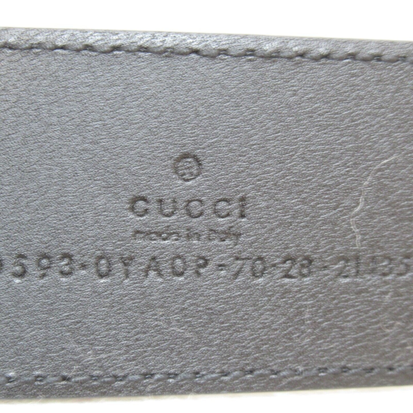 Gucci Wide Belt G Leather Black New