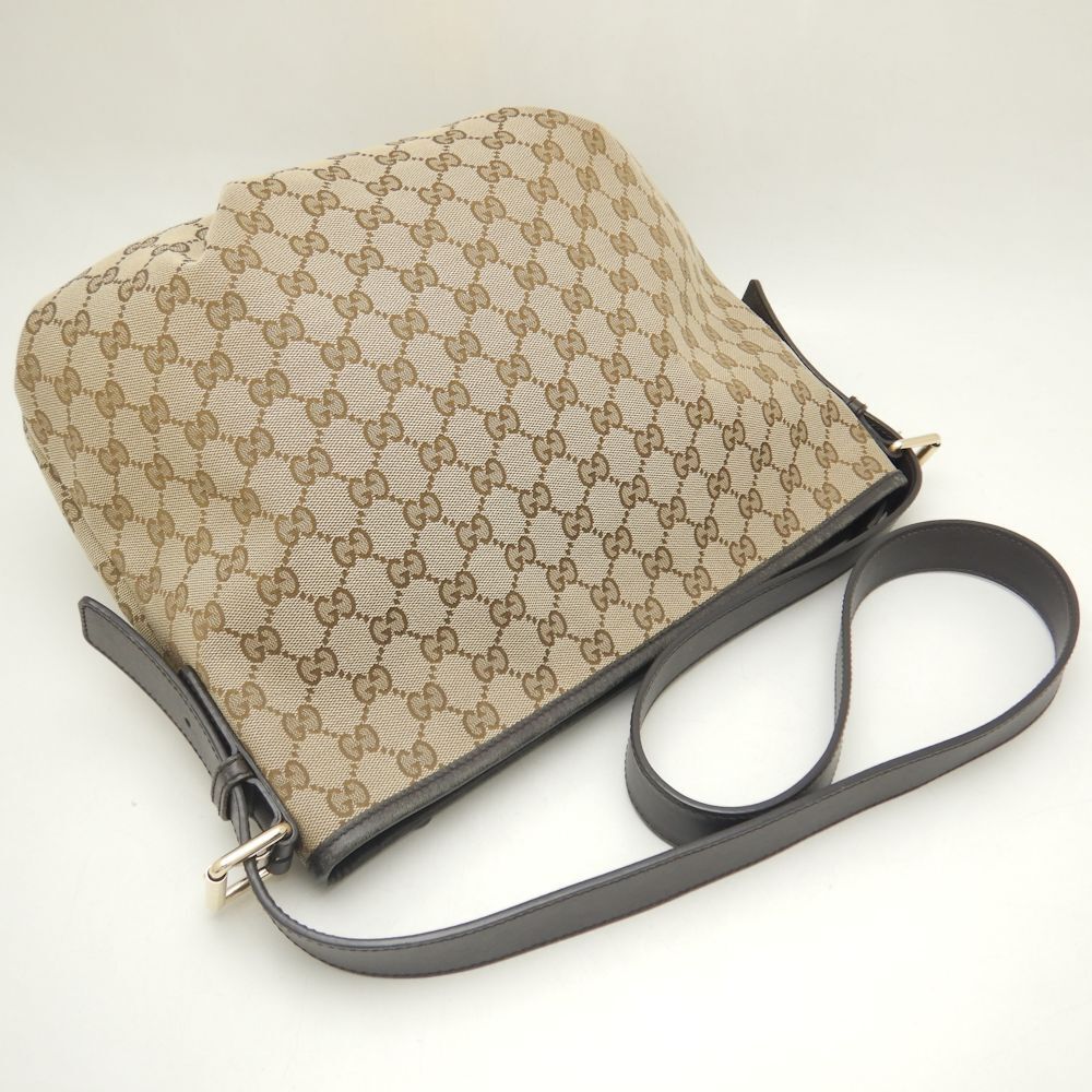 Gucci Shoulder Bag Gg Canvas Beige Brown