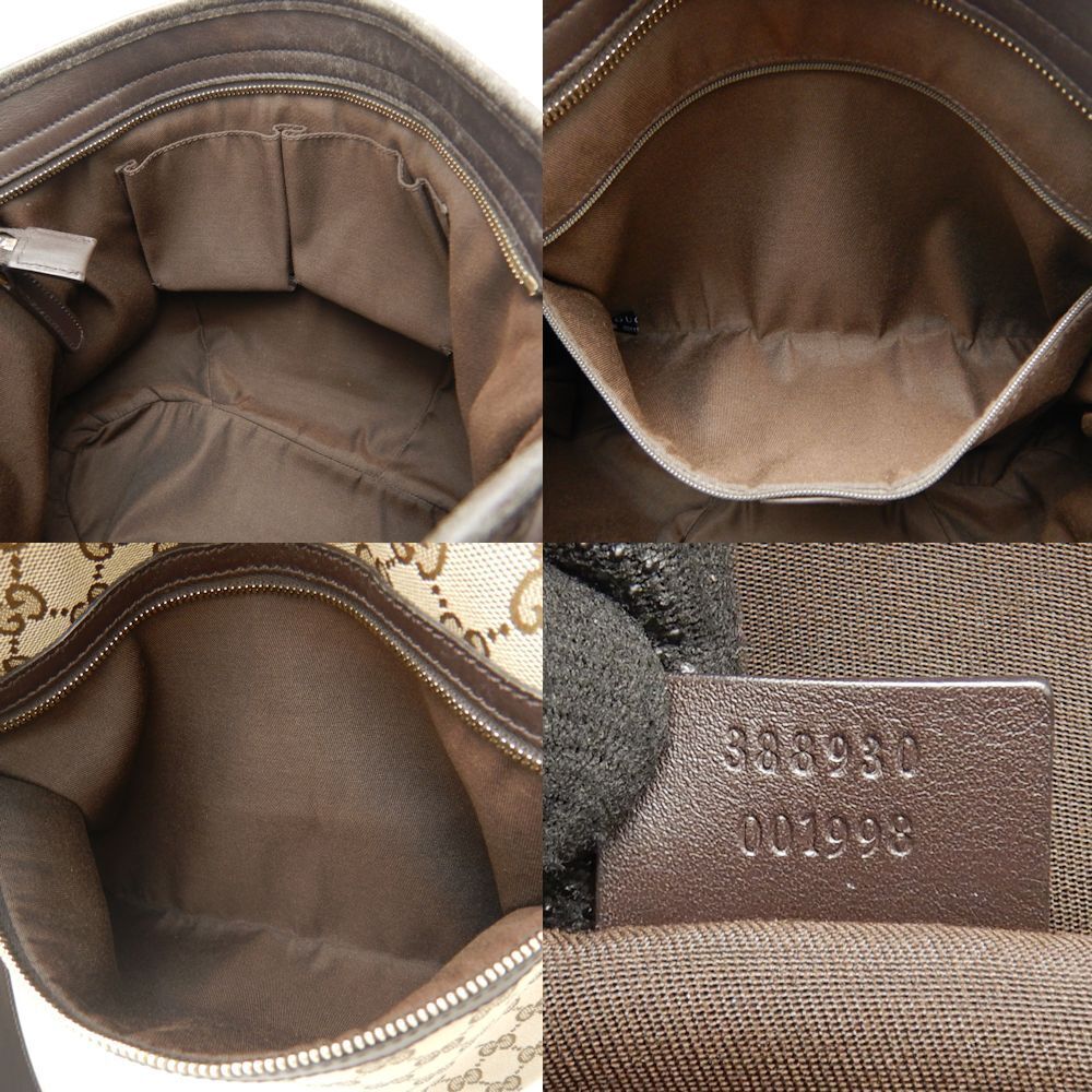 Gucci Shoulder Bag Gg Canvas Beige Brown