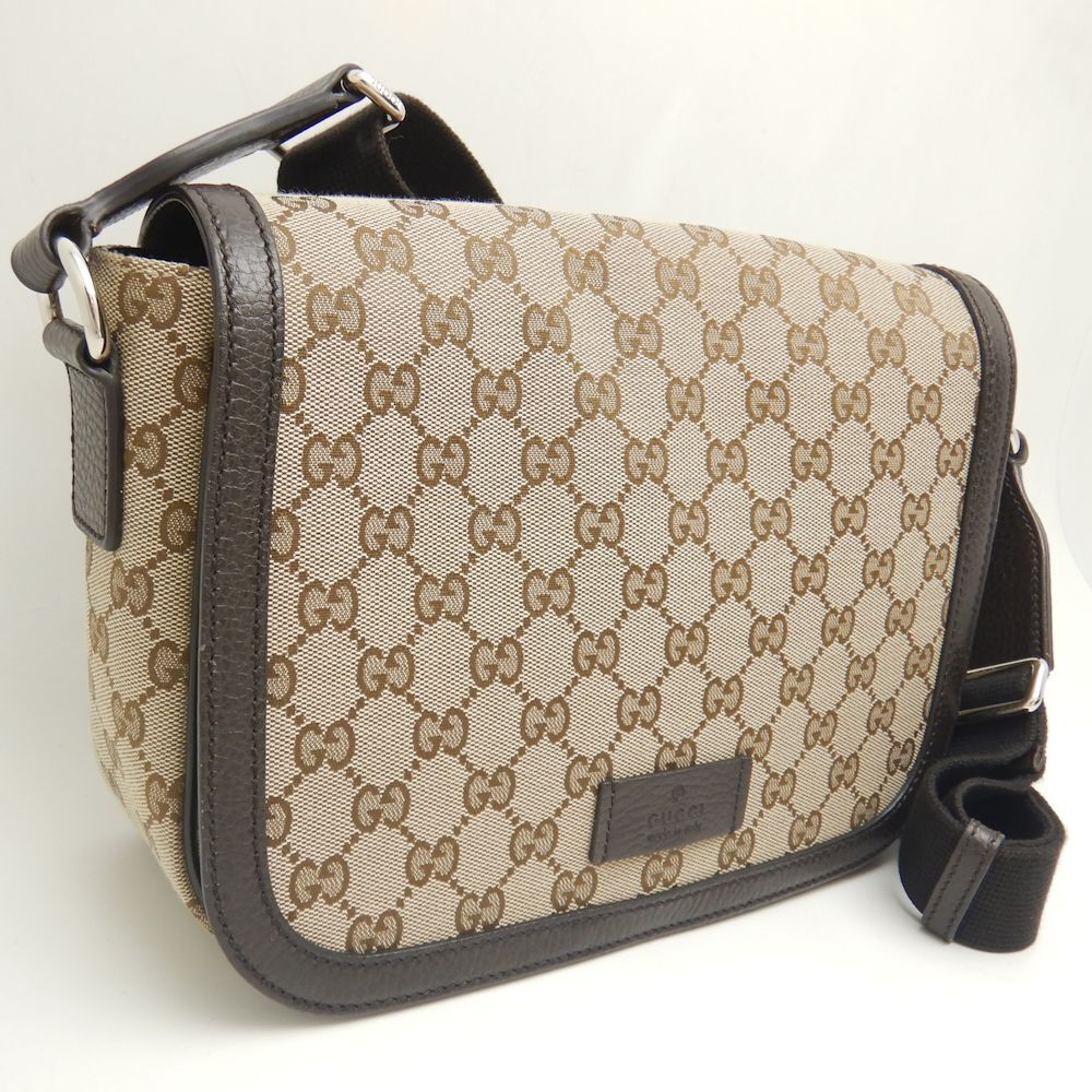 Gucci Shoulder Bag Gg Canvas Beige Brown