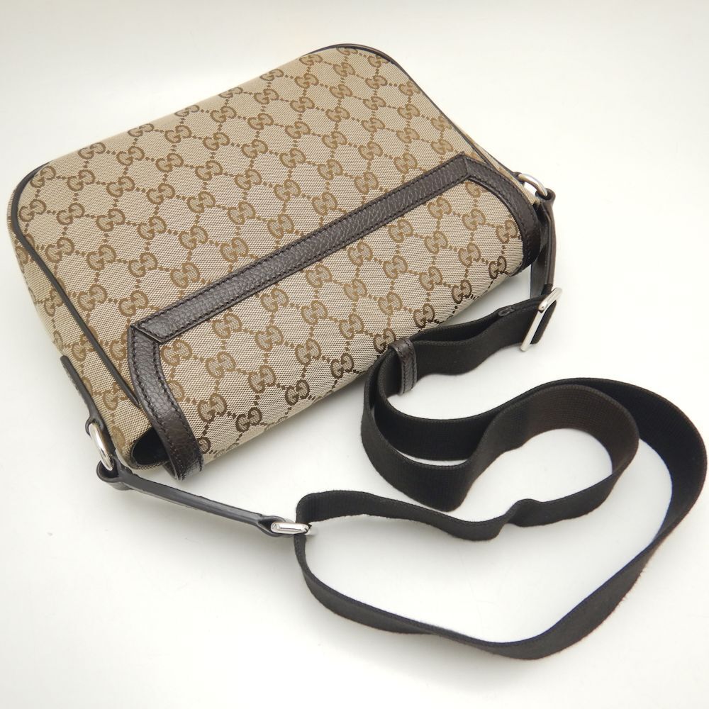 Gucci Shoulder Bag Gg Canvas Beige Brown
