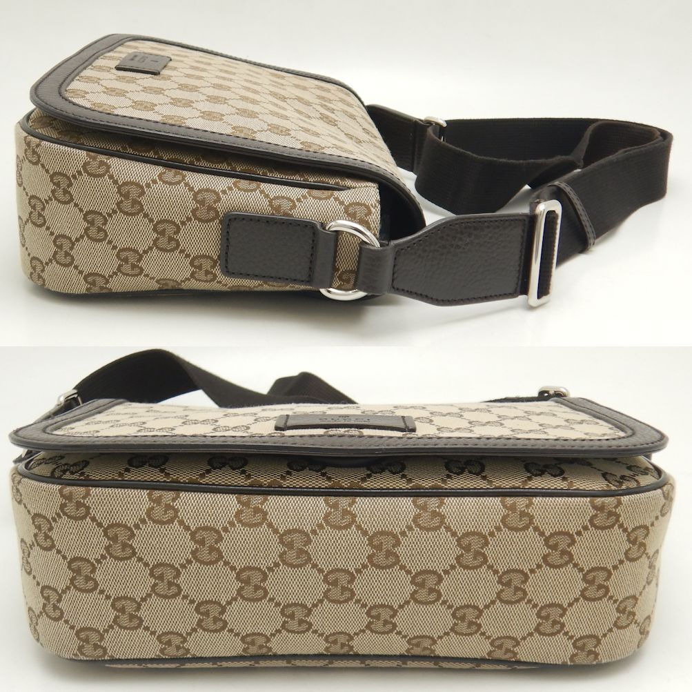 Gucci Shoulder Bag Gg Canvas Beige Brown