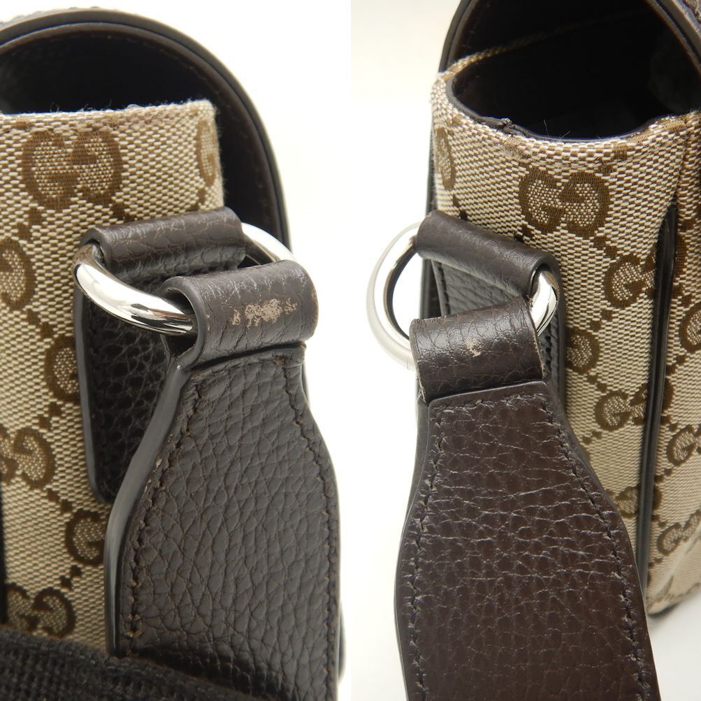 Gucci Shoulder Bag Gg Canvas Beige Brown