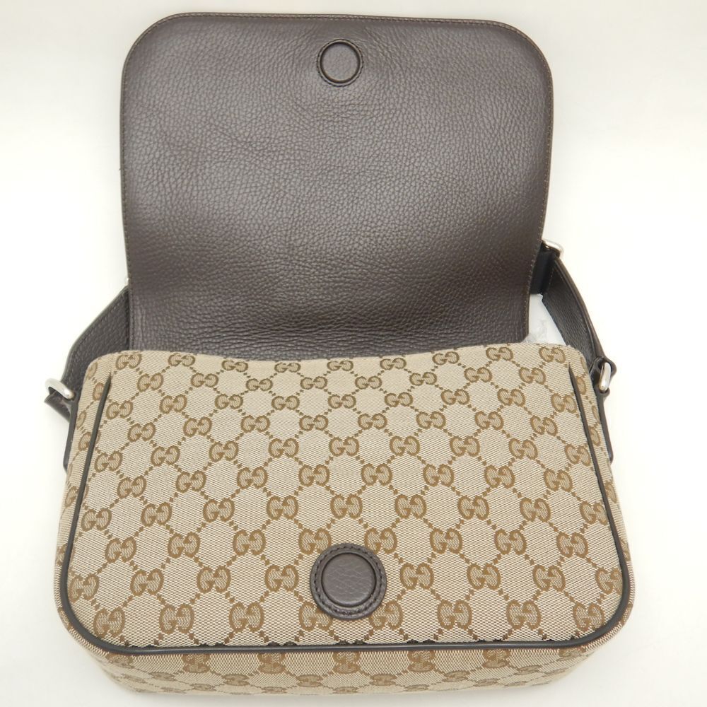 Gucci Shoulder Bag Gg Canvas Beige Brown