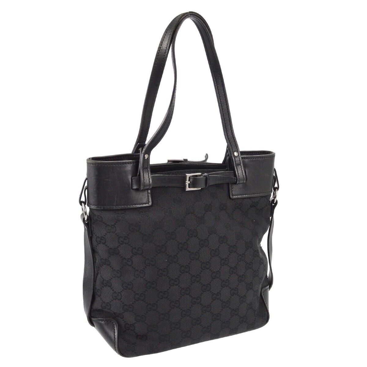 Gucci Black Gg Tote Handbag
