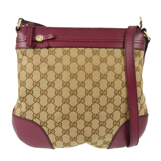 Gucci Beige Bordeaux Gg Crossbody Bag