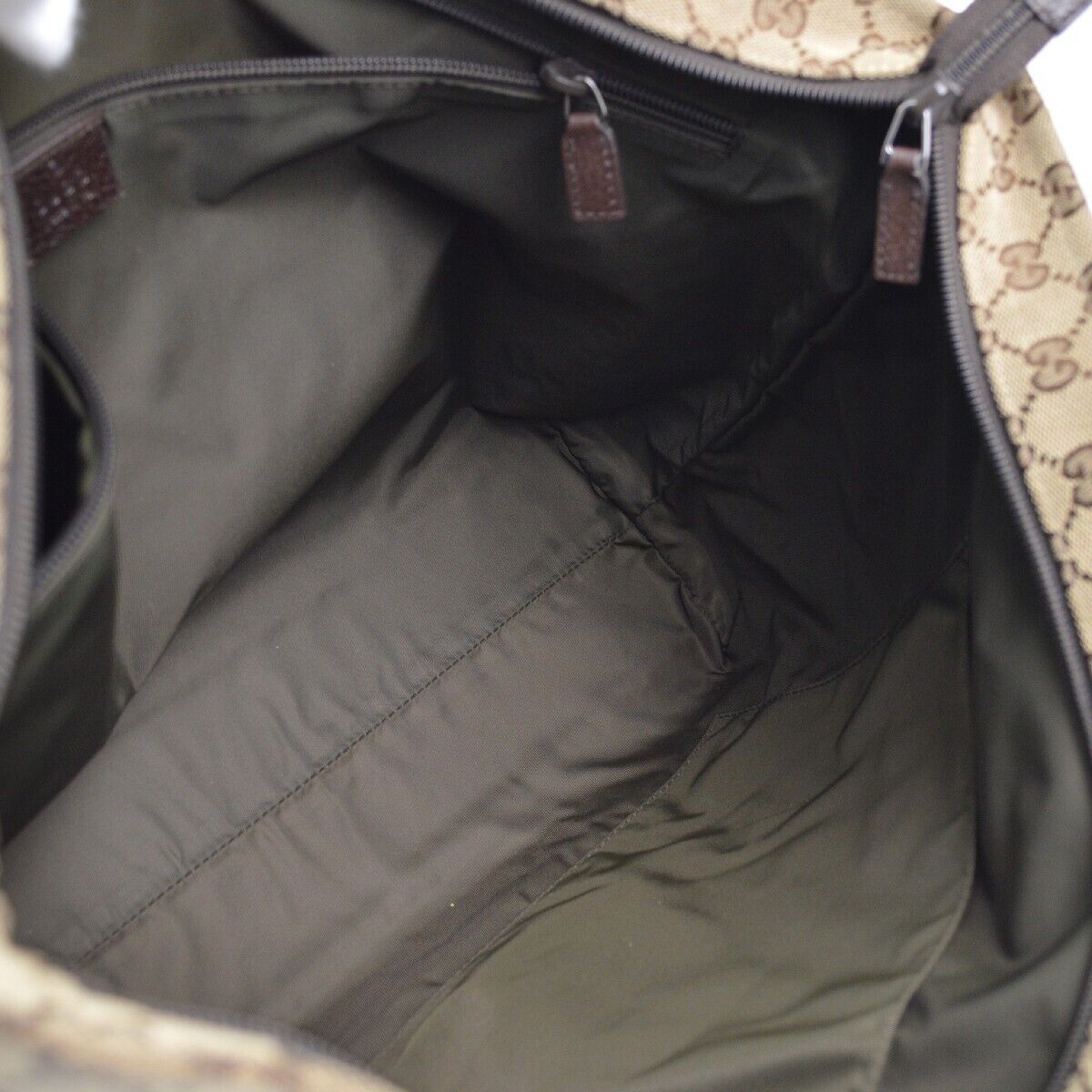 Gucci Beige Brown Sherry Gg Tote Handbag