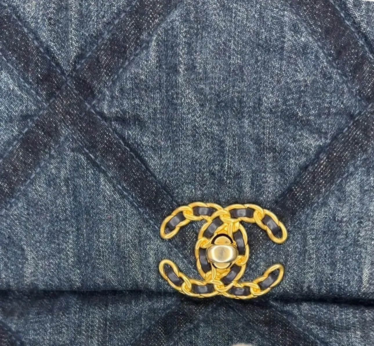 CHANEL Large Denim 19 Flap Bag A24-77