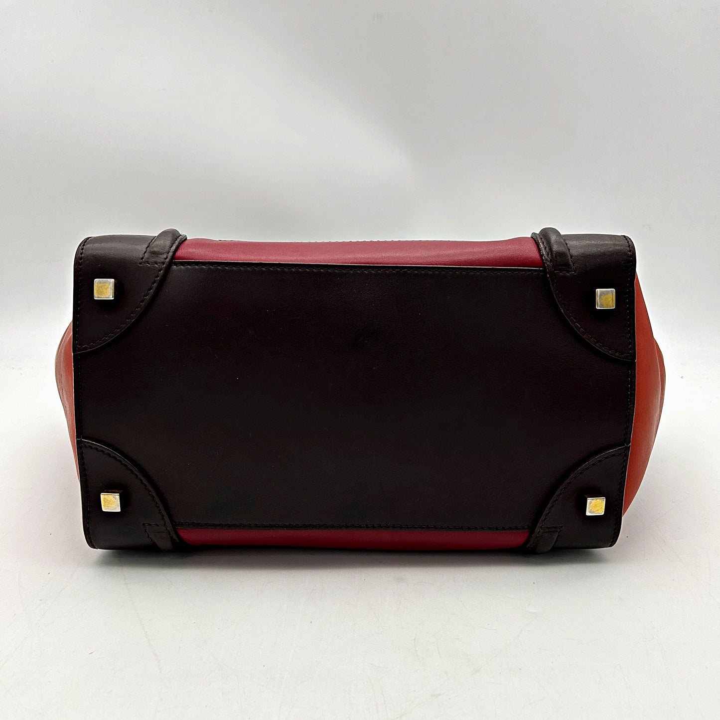 Celine Tri Color Leather Micro Luggage Tote Celine LA12859